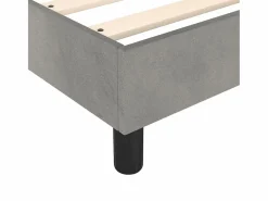 Outlet Clicnbuy Estructura de cama box spring terciopelo gris claro 140x190 cm