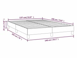 Outlet Clicnbuy Estructura de cama box spring terciopelo gris claro 140x190 cm