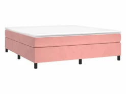Discount Clicnbuy Estructura de cama box spring terciopelo rosa 160x200 cm