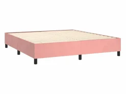 Discount Clicnbuy Estructura de cama box spring terciopelo rosa 160x200 cm