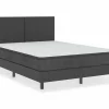 Clicnbuy Estructura de cama Box Spring tela gris 180x200 cm