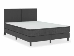 Clicnbuy Estructura de cama Box Spring tela gris 180x200 cm