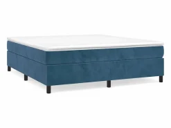 Clicnbuy Estructura de cama box spring terciopelo azul oscuro 160x200 cm