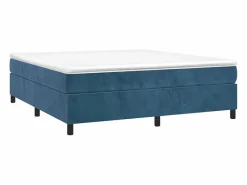 Clicnbuy Estructura de cama box spring terciopelo azul oscuro 160x200 cm