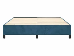 Clicnbuy Estructura de cama box spring terciopelo azul oscuro 160x200 cm