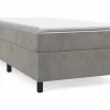 Clearance Clicnbuy Estructura de cama box spring terciopelo gris claro 90x190 cm