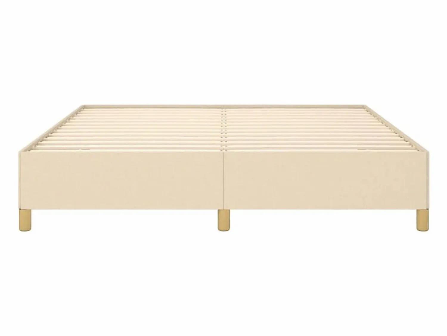 Sale Estructura de cama box spring tela color crema 180x200 cm Somier - 180X200Cm