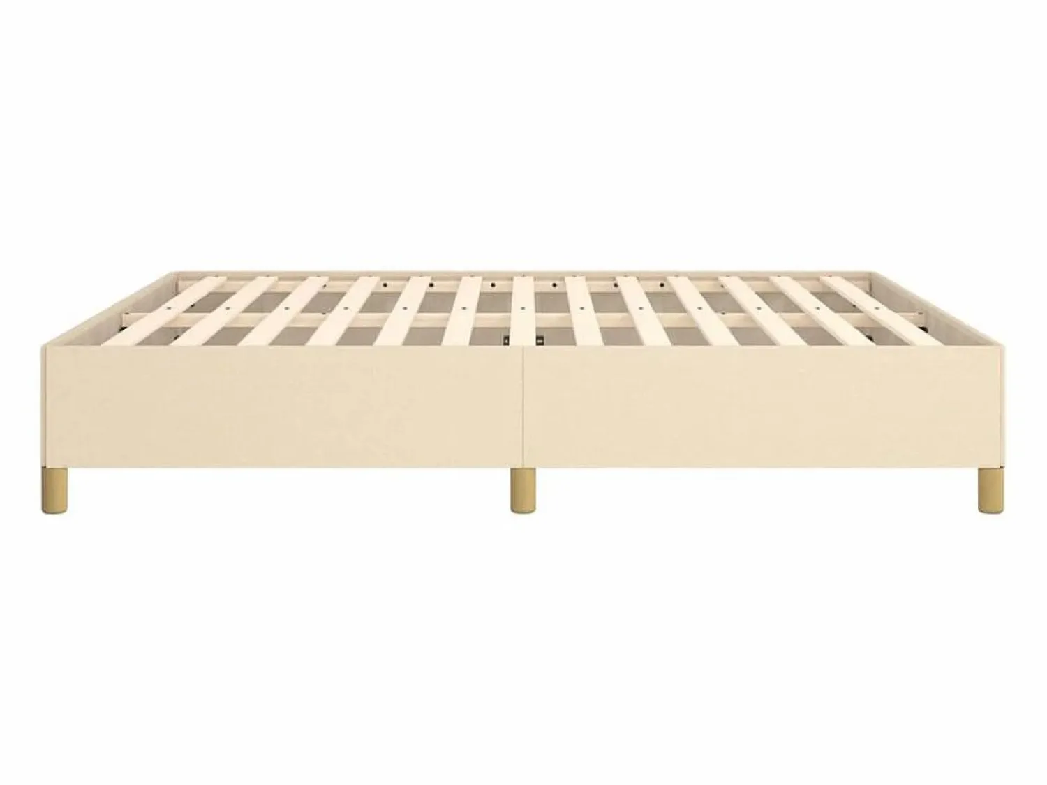 Sale Estructura de cama box spring tela color crema 180x200 cm Somier - 180X200Cm