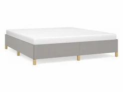 Clicnbuy Estructura de cama box spring tela gris claro 180x200 cm
