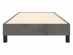 Clicnbuy Estructura de cama box spring terciopelo gris oscuro 90x190 cm