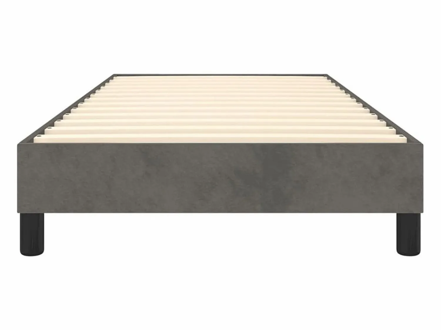 Clicnbuy Estructura de cama box spring terciopelo gris oscuro 90x190 cm