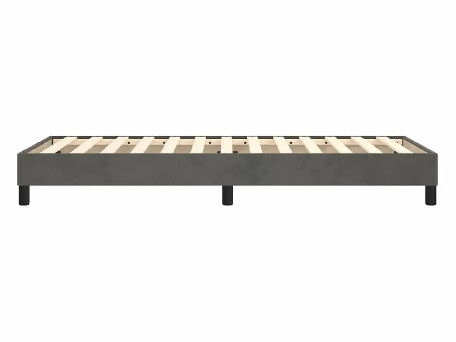 Clicnbuy Estructura de cama box spring terciopelo gris oscuro 90x190 cm