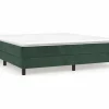 Clicnbuy Estructura de cama box spring terciopelo verde oscuro 160x200cm