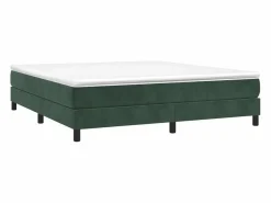 Clicnbuy Estructura de cama box spring terciopelo verde oscuro 160x200cm