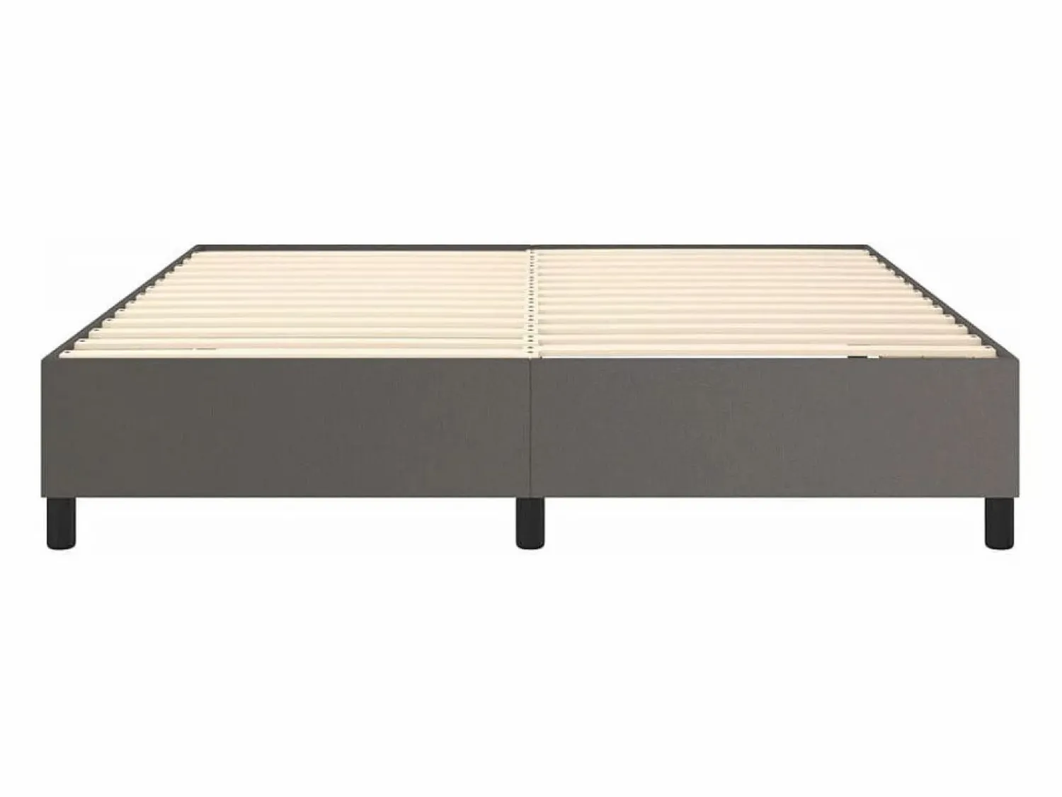 Best Clicnbuy Estructura de cama box spring cuero sintético gris 180x200 cm