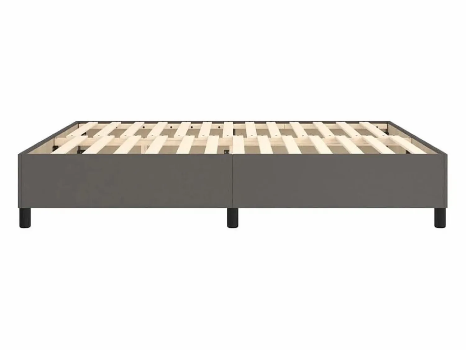 Best Clicnbuy Estructura de cama box spring cuero sintético gris 180x200 cm