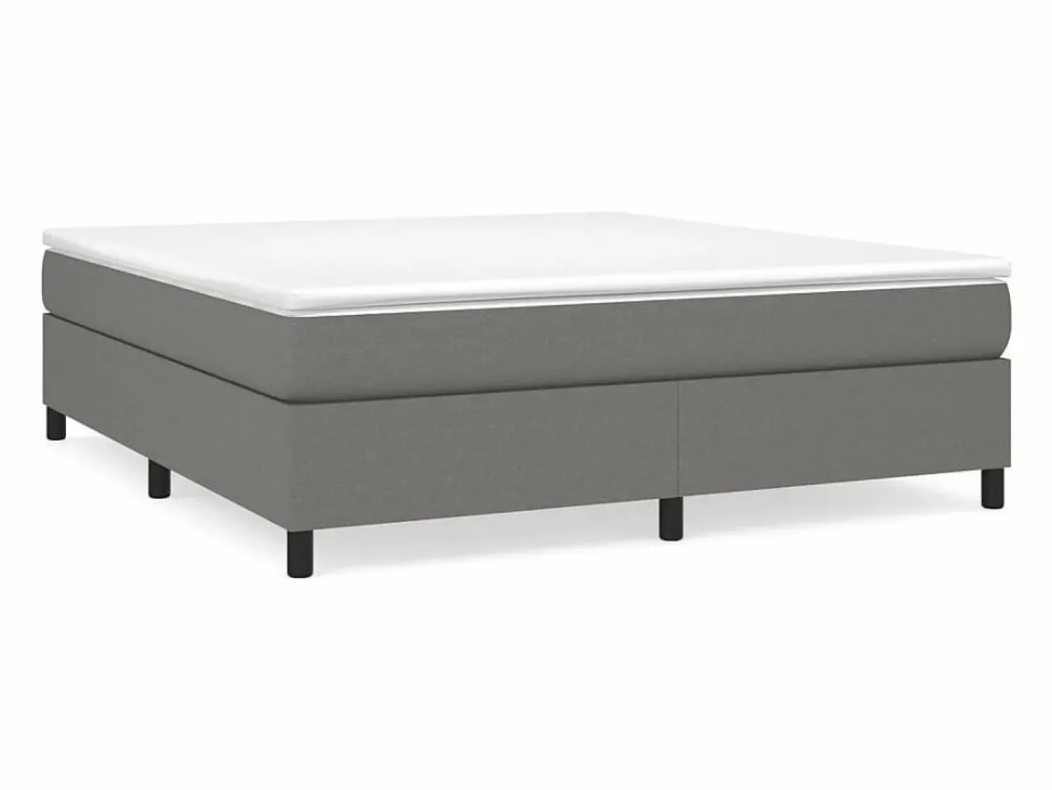 Clicnbuy Estructura de cama box spring tela gris oscuro 180x200 cm