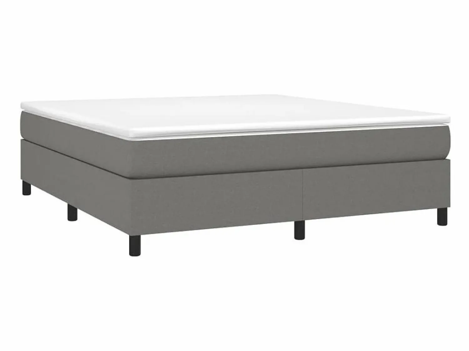 Clicnbuy Estructura de cama box spring tela gris oscuro 180x200 cm