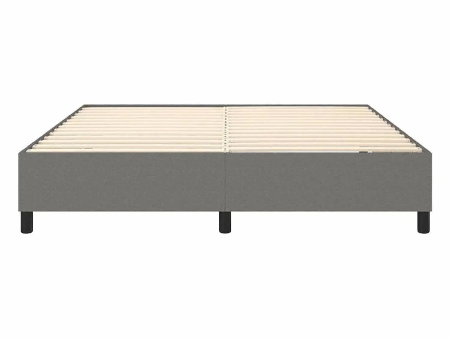 Clicnbuy Estructura de cama box spring tela gris oscuro 180x200 cm