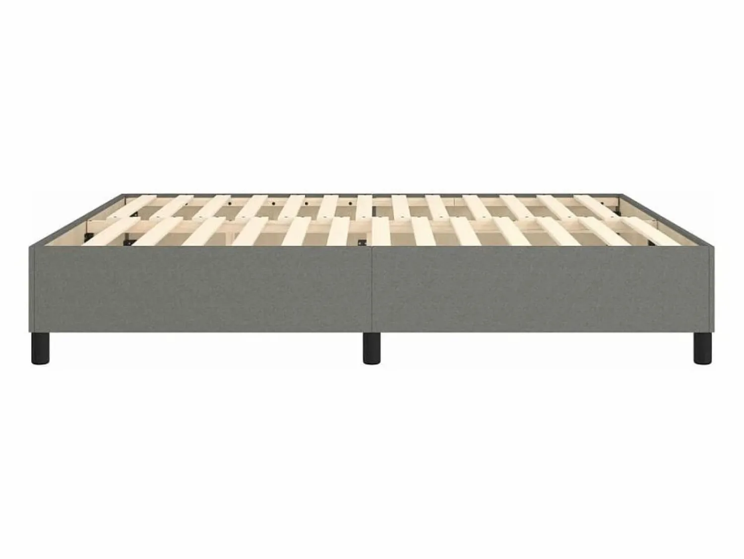 Clicnbuy Estructura de cama box spring tela gris oscuro 180x200 cm