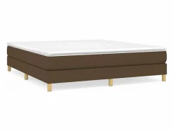 Discount Estructura de cama box spring tela marrón 180x200 cm Somier - 180X200Cm