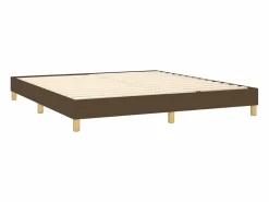 Discount Estructura de cama box spring tela marrón 180x200 cm Somier - 180X200Cm