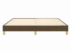 Discount Estructura de cama box spring tela marrón 180x200 cm Somier - 180X200Cm