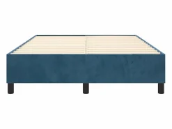 Online Clicnbuy Estructura de cama box spring terciopelo azul oscuro 140x190 cm