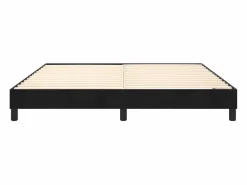 Clicnbuy Estructura de cama box spring terciopelo negro 160x200 cm
