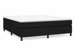 Clicnbuy Estructura de cama box spring tela negro 180x200 cm