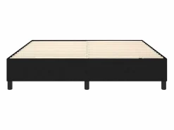 Clicnbuy Estructura de cama box spring tela negro 180x200 cm