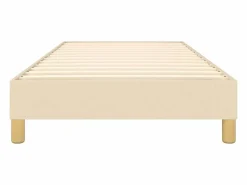 Outlet Clicnbuy Estructura de cama box spring tela color crema 90x190 cm
