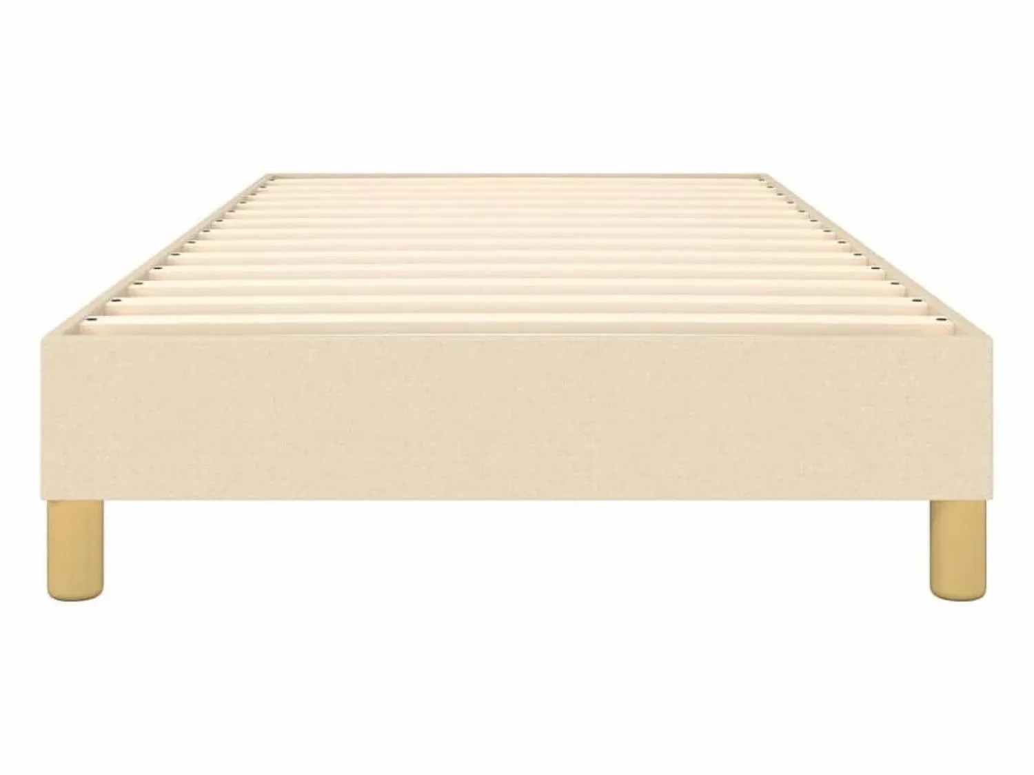 Outlet Clicnbuy Estructura de cama box spring tela color crema 90x190 cm