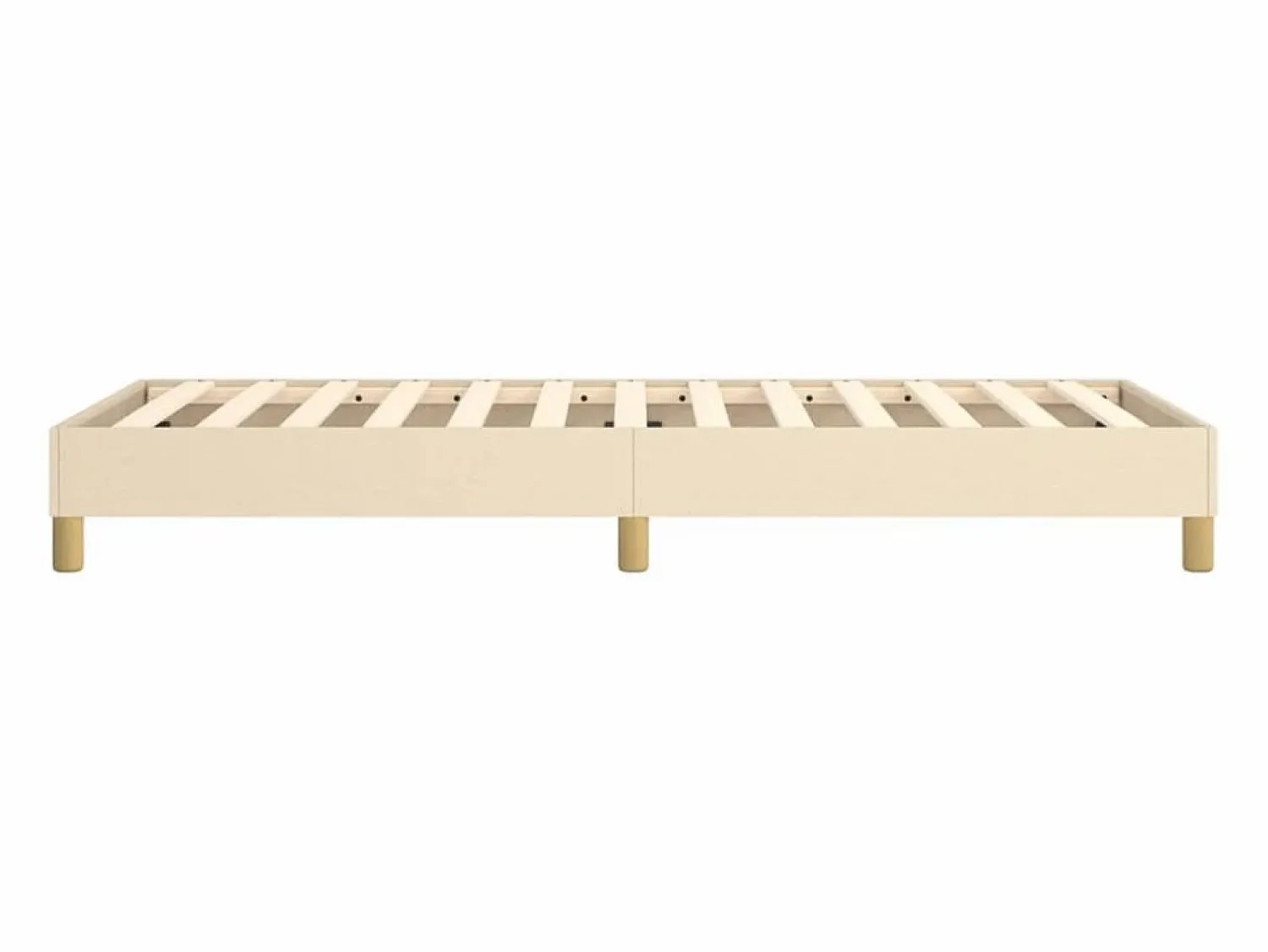 Outlet Clicnbuy Estructura de cama box spring tela color crema 90x190 cm