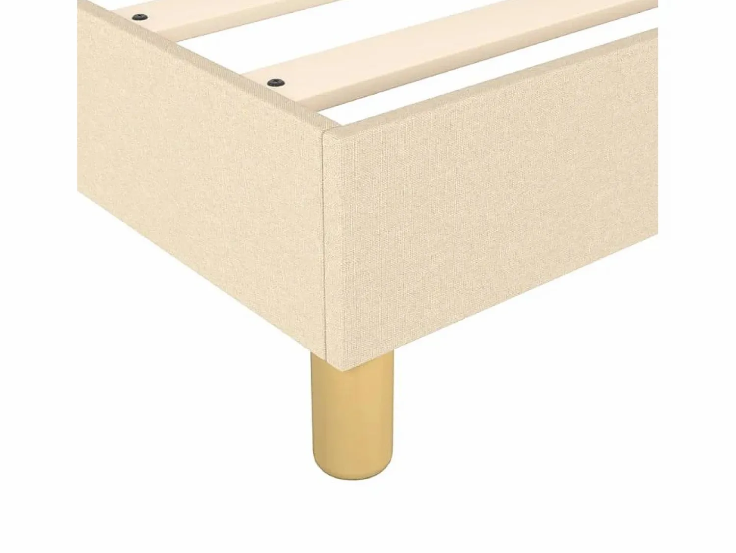 Outlet Clicnbuy Estructura de cama box spring tela color crema 90x190 cm