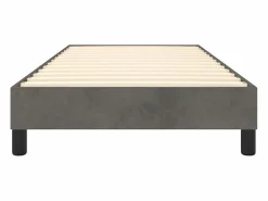 Clicnbuy Estructura de cama box spring terciopelo gris oscuro 90x190 cm