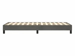 Clicnbuy Estructura de cama box spring terciopelo gris oscuro 90x190 cm