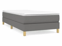 Sale Clicnbuy Estructura de cama box spring tela gris oscuro 90x190 cm