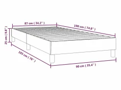 Sale Clicnbuy Estructura de cama box spring tela gris oscuro 90x190 cm