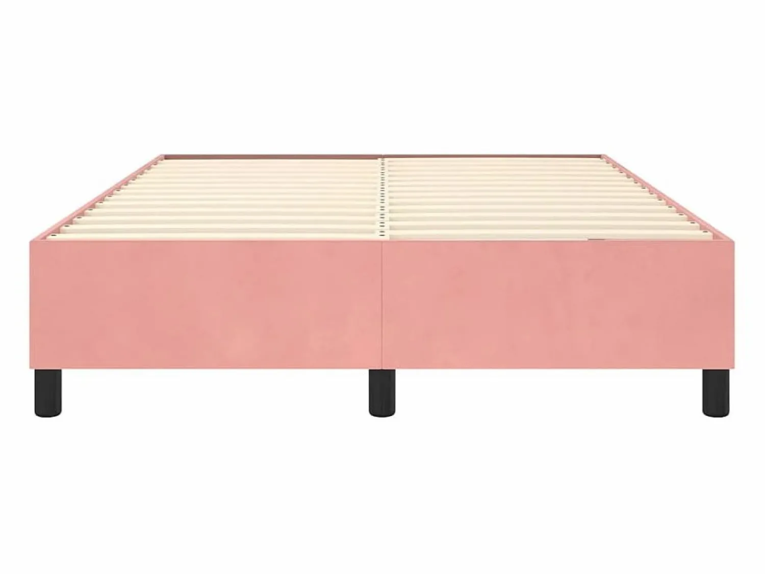 Clicnbuy Estructura de cama box spring terciopelo rosa 140x190 cm