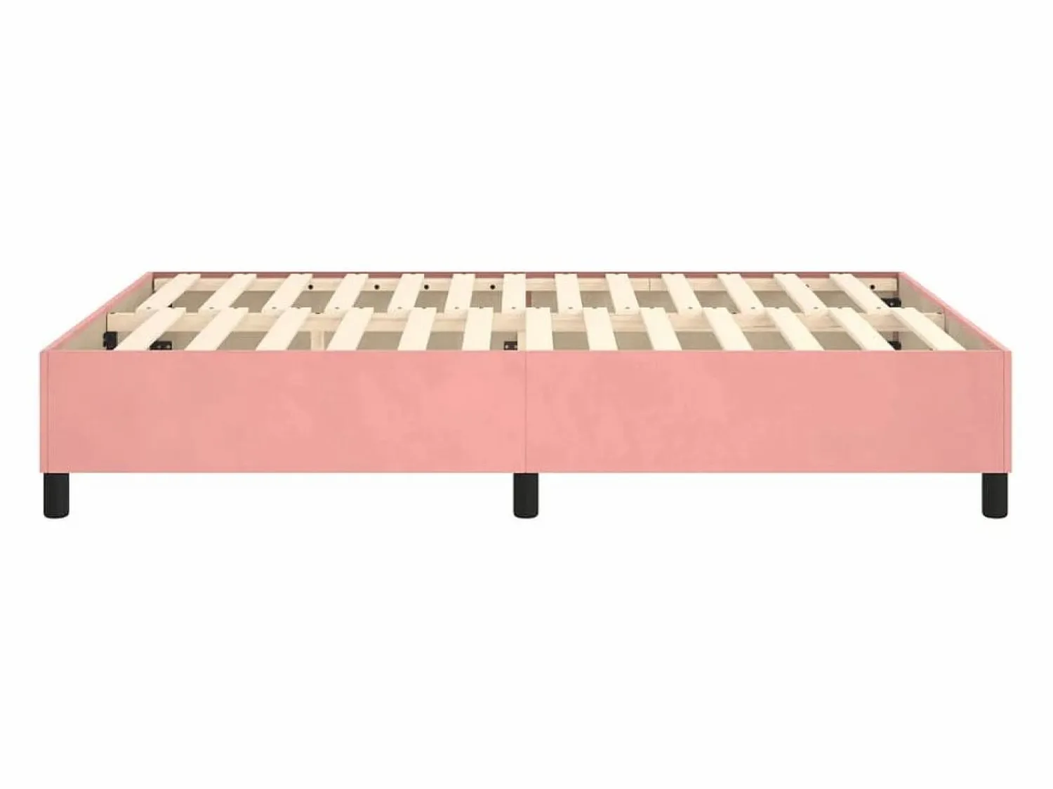 Clicnbuy Estructura de cama box spring terciopelo rosa 140x190 cm