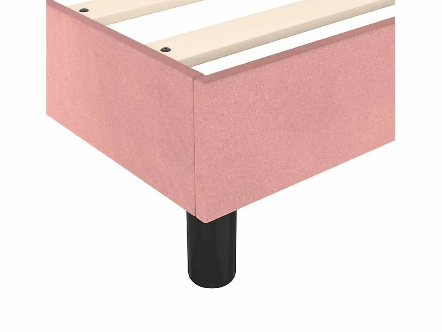 Clicnbuy Estructura de cama box spring terciopelo rosa 140x190 cm