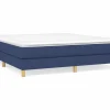 Discount Clicnbuy Estructura de cama box spring tela azul 160x200 cm