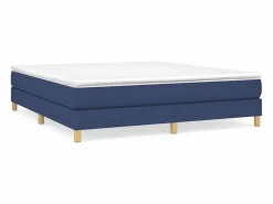 Discount Clicnbuy Estructura de cama box spring tela azul 160x200 cm
