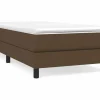 Hot Estructura de cama box spring tela marrón 90x190 cm Somier - 90X190Cm
