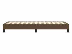 Hot Estructura de cama box spring tela marrón 90x190 cm Somier - 90X190Cm