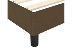 Hot Estructura de cama box spring tela marrón 90x190 cm Somier - 90X190Cm