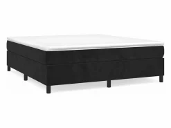 Clicnbuy Estructura de cama box spring terciopelo negro 180x200 cm