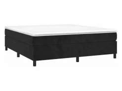 Clicnbuy Estructura de cama box spring terciopelo negro 180x200 cm