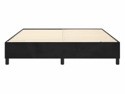 Clicnbuy Estructura de cama box spring terciopelo negro 180x200 cm